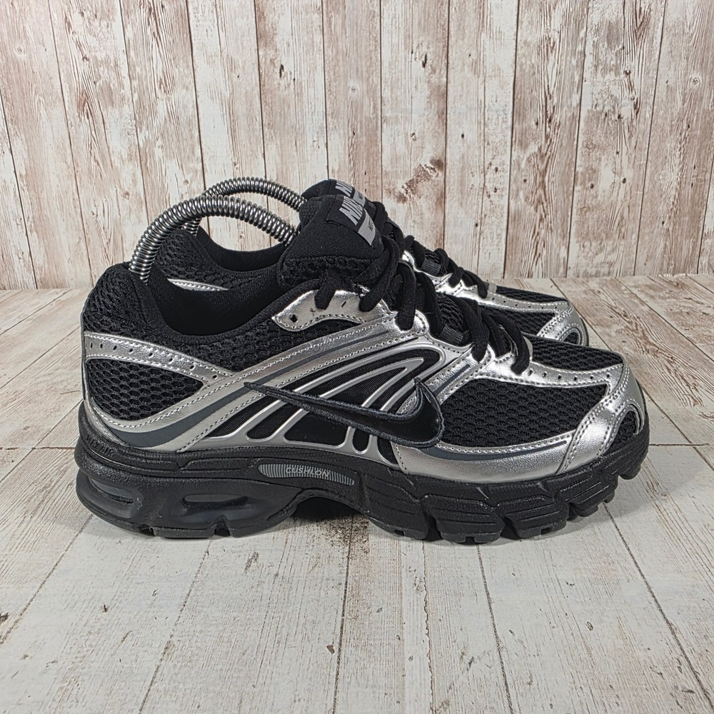 Nike Air Moto 2K Black Metallic Silver Running Shoes HQ2056-007 Mens 8